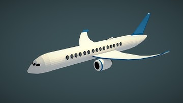 Low Poly Airplane Timelapse