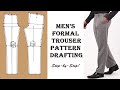 HOW TO MAKE MAN'S FORMAL TROUSER -PANT CUTTING- |PANT PATTERN DRAFTING|