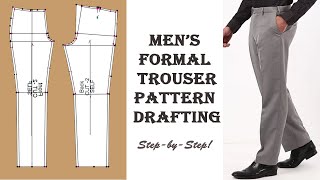 HOW TO MAKE MAN'S FORMAL TROUSER PANT CUTTING |PANT PATTERN DRAFTING|