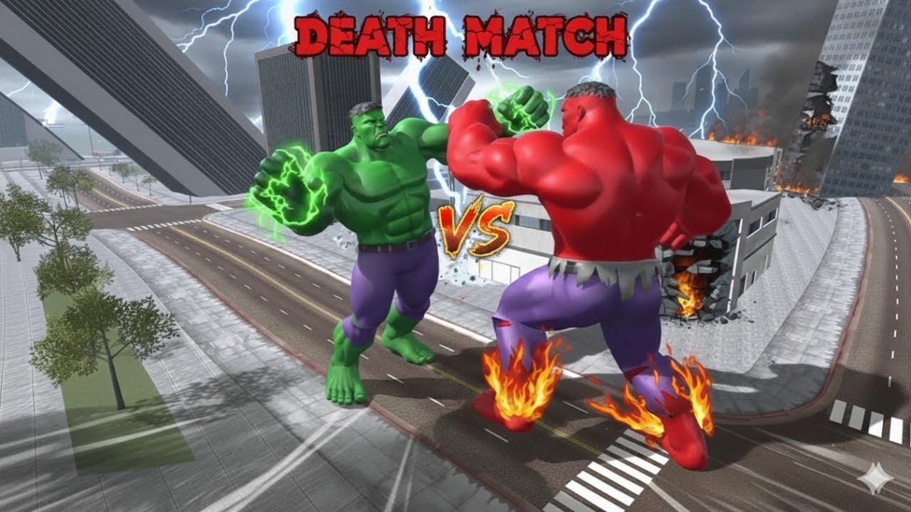 Colourful Hulk vs Red Hulk 🔥 | Indian Bike Driving 3D