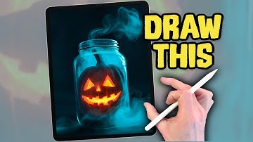PROCREATE Halloween Pompoen Pot Teken Tutorial in EENVOUDIGE stappen