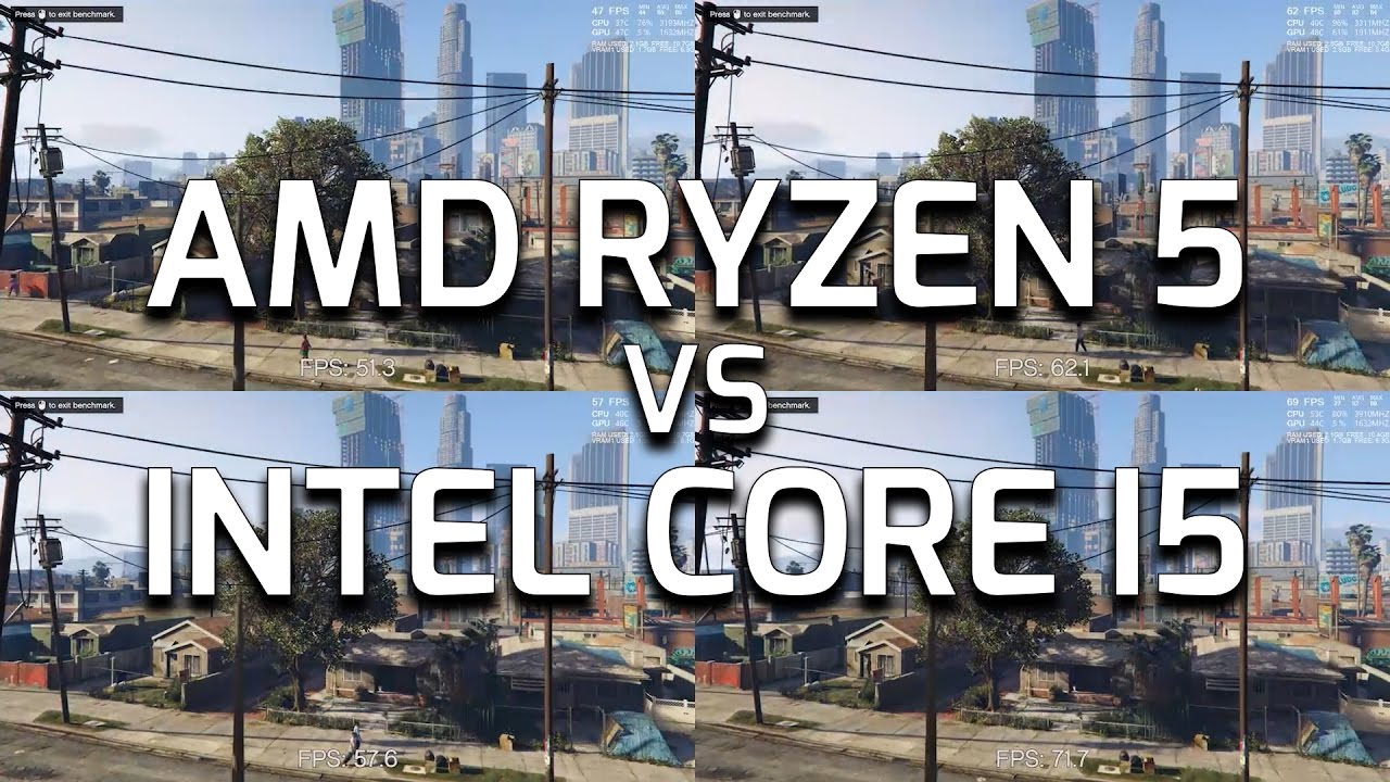 RYZEN 5 Review - AMD R5 vs Intel Core i5 - Gameplay ...