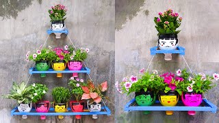 Make Simple Decorative Flower Pots With Recycle Plastic Bottles on Wall