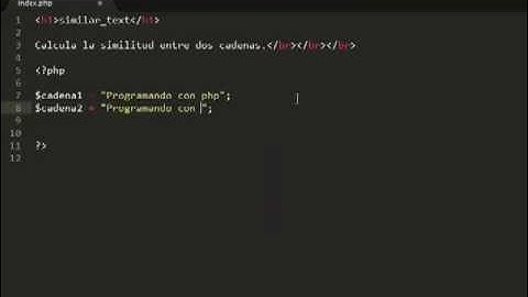 PHP - Funciones de Cadenas - similar text
