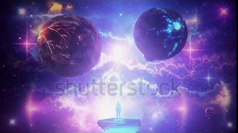 DAVE FX - Sci-Fi Space Planets with Nebula & Light Rays Animation Loop Background