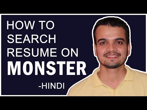 How to search resumes on Monster Job Portal?