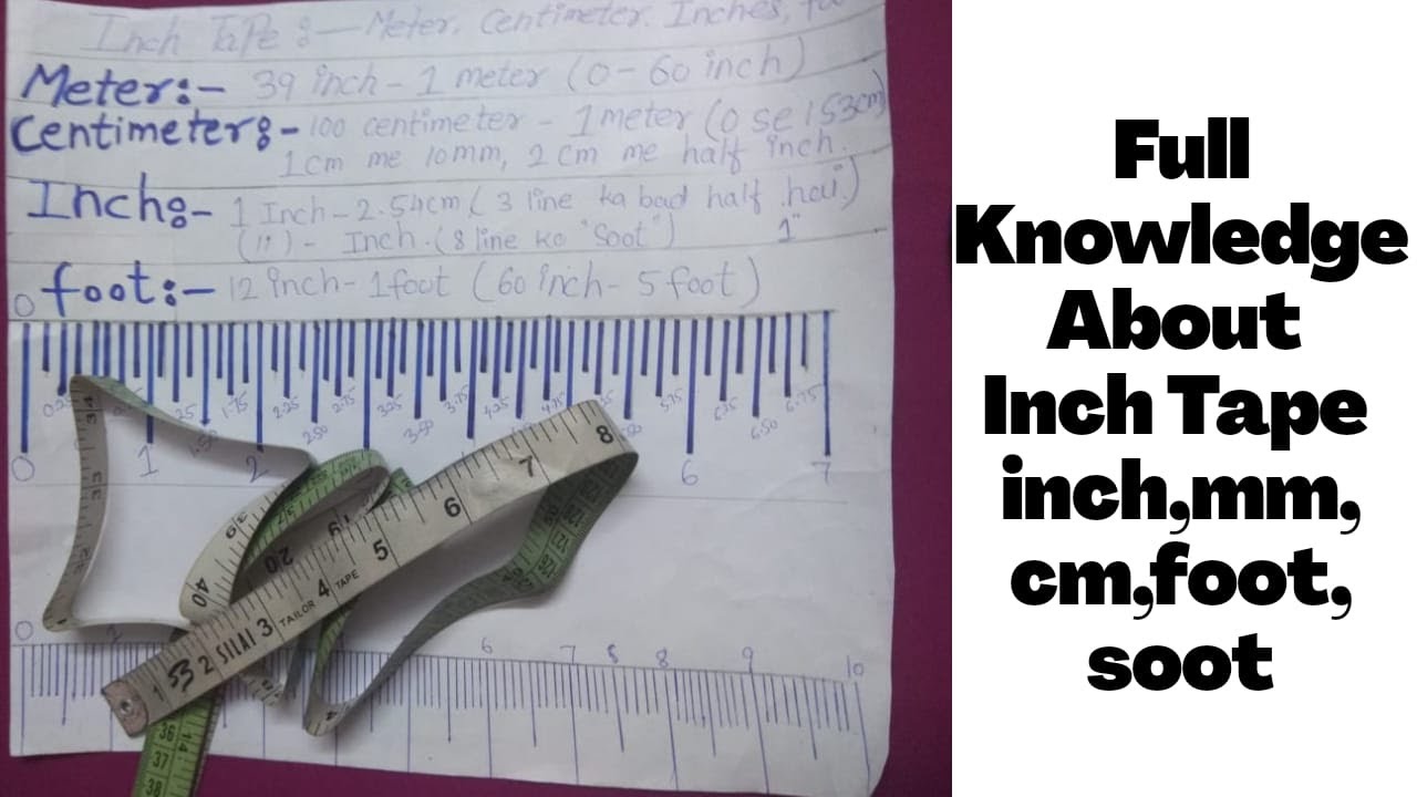 How to read Measurement Tape / Inch / Feet / mm / cm / Meter 