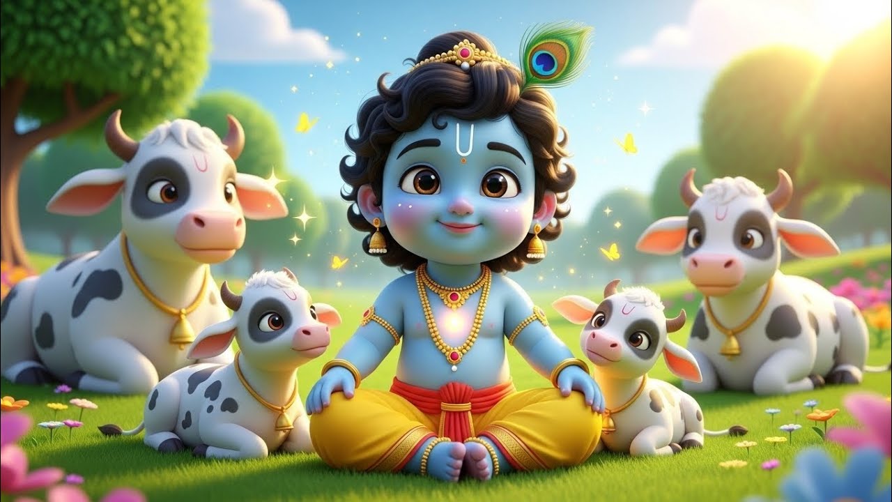 छोटी छोटी गैया छोटे छोटे ग्वाल ~ Little Krishna Song ~ Choti Choti Gaiya Chote Chote Gwal 