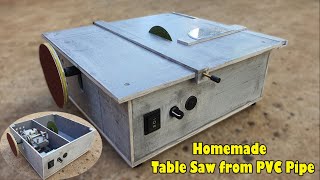 Homemade a mini Table Saw from PVC Pipe