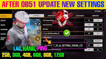 Free Fire New Setting After ob51 Update | Free Fire Setting | Free Fire New Setting | New loadout