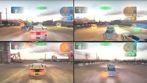 Blur multiplayer 4 players Gameplay