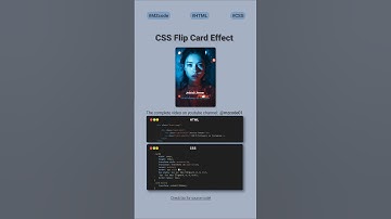 Stunning Flip Card with HTML & CSS 🃏 | Hover Animation Tutorial 🚀 | MZCode01 #css #coding #shorts