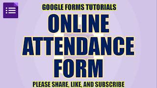 How to Fill Up Online Attendance Form during ONLINE Class (2026) | Google Forms Tutorials