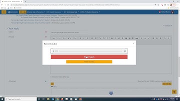 Posting an Audio Response to a Discussion Forum in Moodle