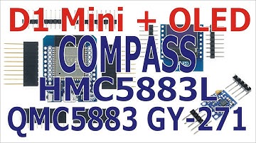 D1 Mini OLED HMC5883L QMC5883 DA5883 GY 271 Compass