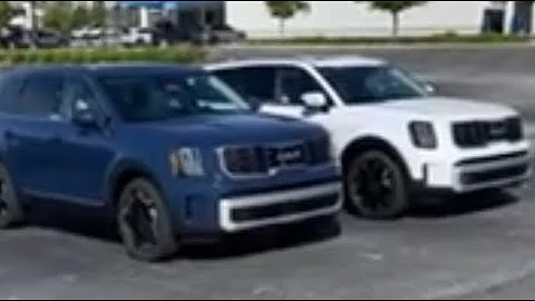 2024 Kia Telluride Sport Prestige and S trim. Midnight Lake Pearl Blue looks good. Walk around vid😊👍