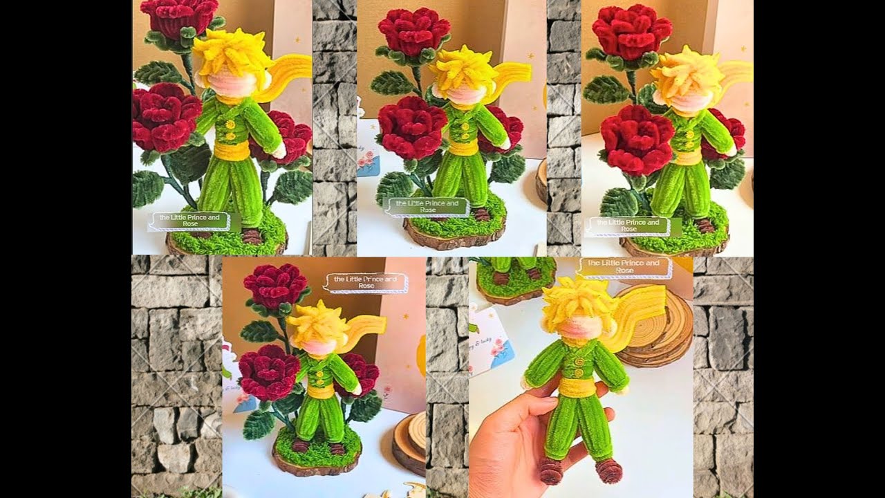 DIY with pipe cleaners: The Little Prince and the Roses – An Enchanting DIY Display 🌹👑