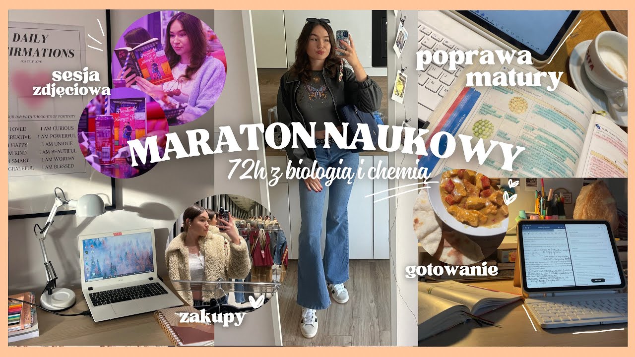 MARATON NAUKOWY 72h📚🎀✨ wspólna nauka do matury!🧬🩺