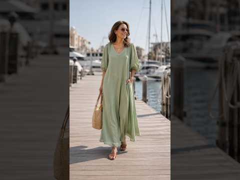 4060 <strong>롱원피스</strong> 대충걸쳐도 부티 나는 공식  #중년패션 #maxidress #fashion #мода #style #outfit #시니어