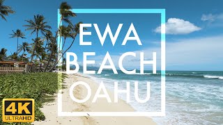 [4K] Ewa Beach, Oahu Hawaii | Virtual Walking Tour | Peaceful Travel Simulator