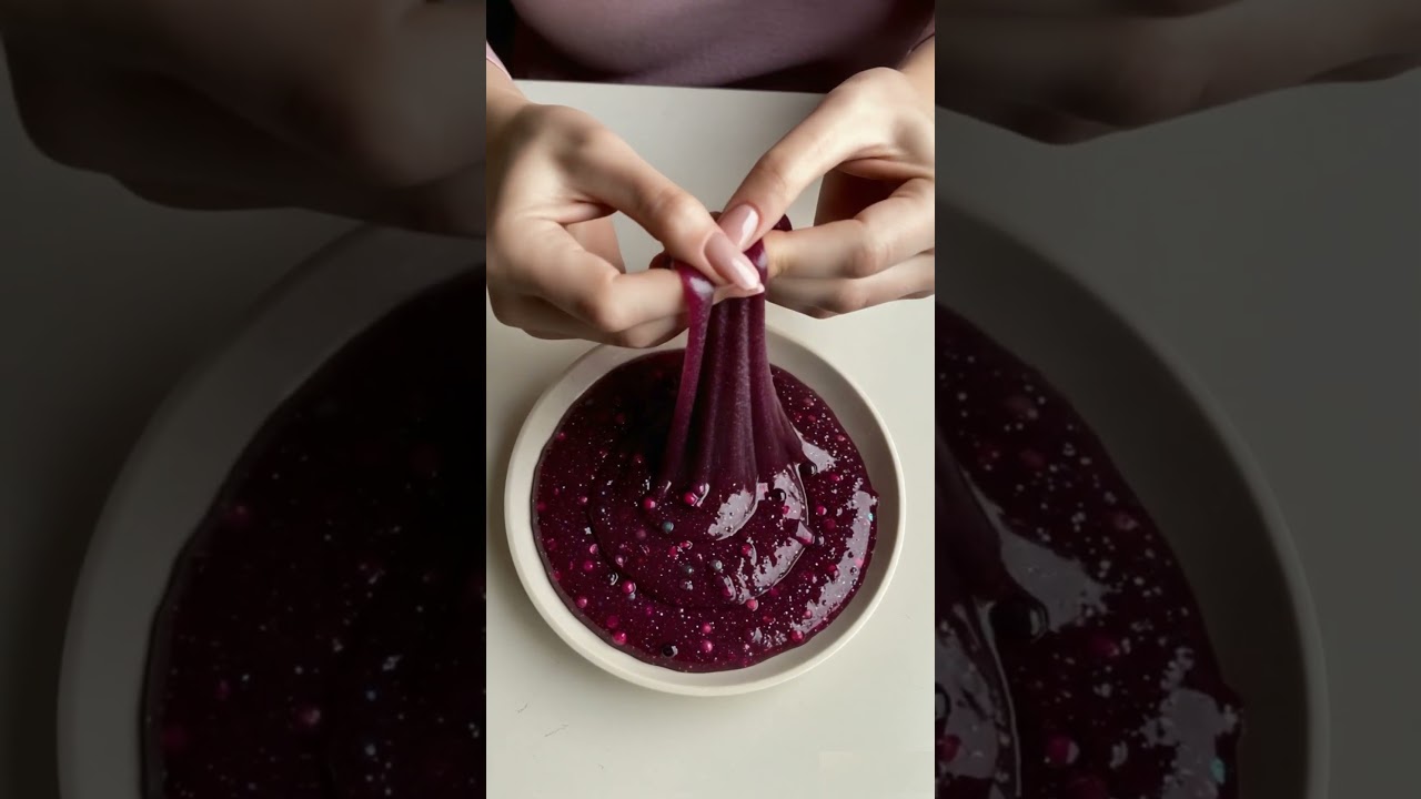 Berry Jelly Slime ASMR | Rich Colors, Bubble Pops & Long Threads