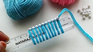 Super easy 4 Beautiful Woolen Yarn Flower making ideas with Scale | Easy Sewing Hack