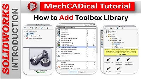 How to Add Toolbox Library In SolidWorks