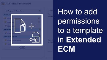 How to add permissions to a template | OpenText Extended ECM Platform