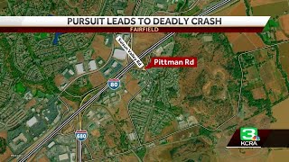 3 people killed after chase ends in rollover crash near Fairfield, CHP says