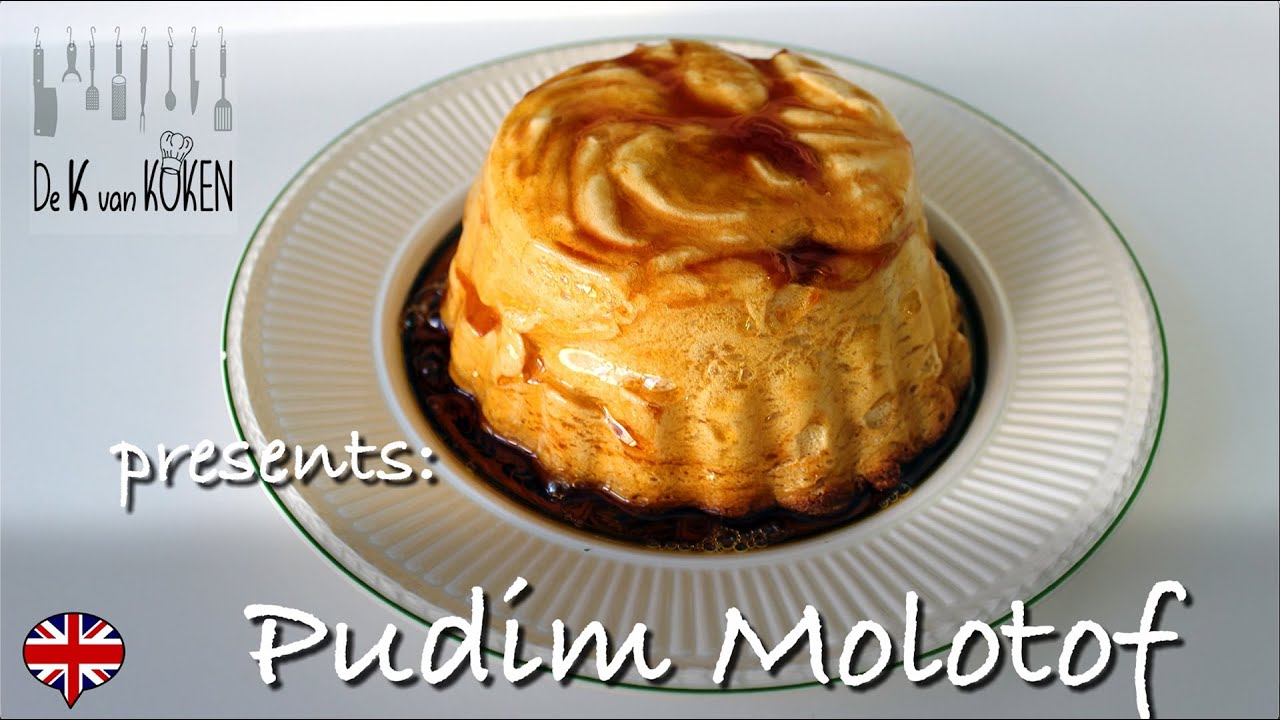Pudim Molotof With Caramel Sauce Portuguese Baked Meringue Pudding Youtube