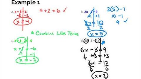 1.5 Solving Linear Equations