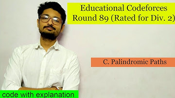 Palindromic Paths || Educational Codeforces Round 89 (Rated for Div. 2) || CODEFORCES