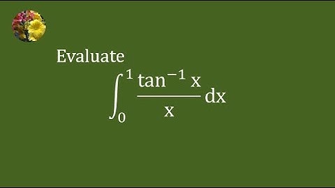 Definite Integral Representing Catalan