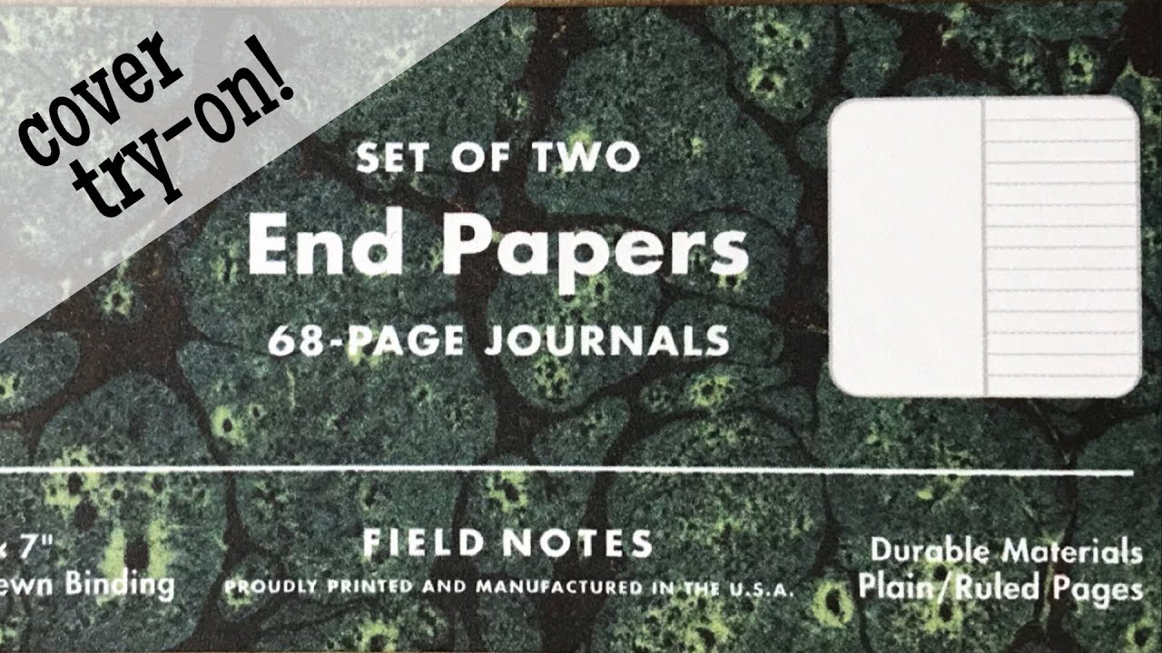 field notes end papers fall 2018 what covers do they fit in youtube