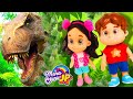 Maria Clara e JP Fogem do Dinossauro | Bonecos Maria Clara e JP | Historinha | Dinossauro