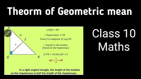 Median drawn on the hypotenuse of a right angled triangle/Animated video #shorts