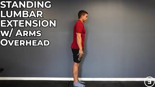 Standing Lumbar Extension with Arms Overhead