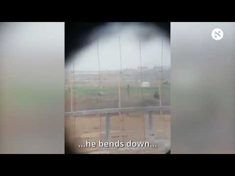 Motionless Palestinian Shot by Israeli Sniper to Sound of Soldiers' Cheers
