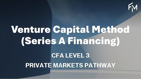 CFA Level 3 | Venture Capital Method (Series A Financing)