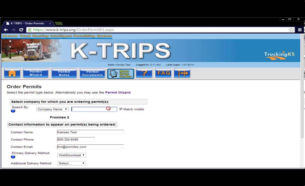 k trips login