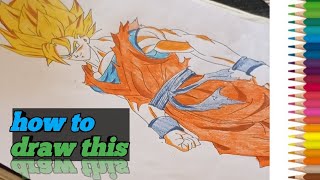 how to draw goku level 2