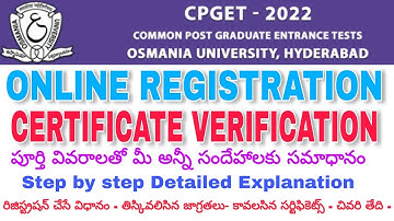 CPGET 2023 COUNSELING  REGISTRATION PROCESS CERTIFICATE VERIFICATION DETAILED EXPLANATION LIVE INFO