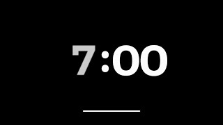 7 Minute Timer Countdown black silent