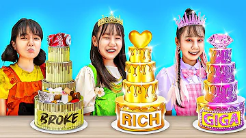 Poor Vs Rich Vs Giga Rich Girl At Birthday Party - Funny Stories About Baby Doll Family