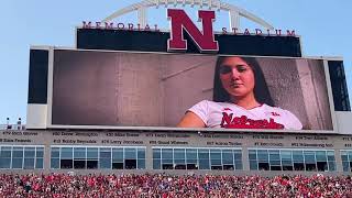 The Husker Volleyball Tunnel Walk at Volleyball Day In Nebraska.