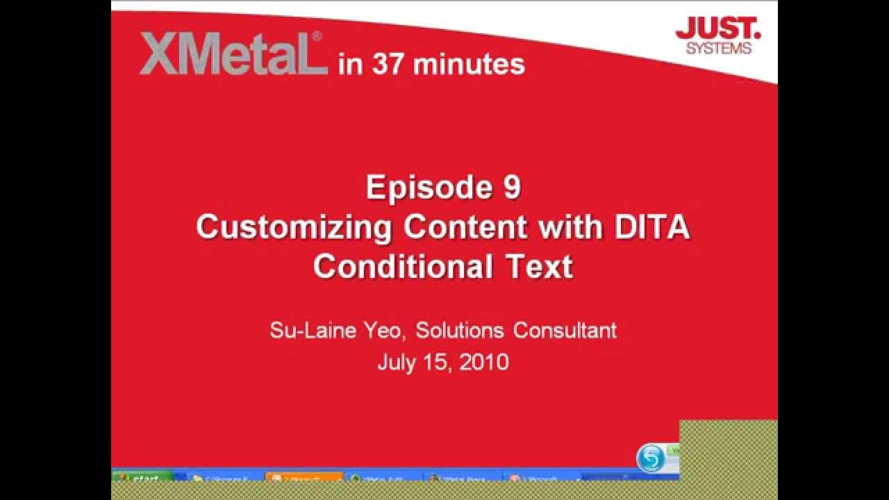 Customizing Your Content with DITA Conditional Text