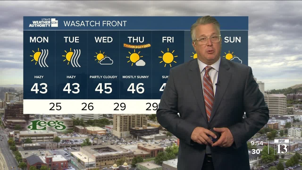 Clear skies for Thanksgiving - Utah's Sunday night forecast - YouTube