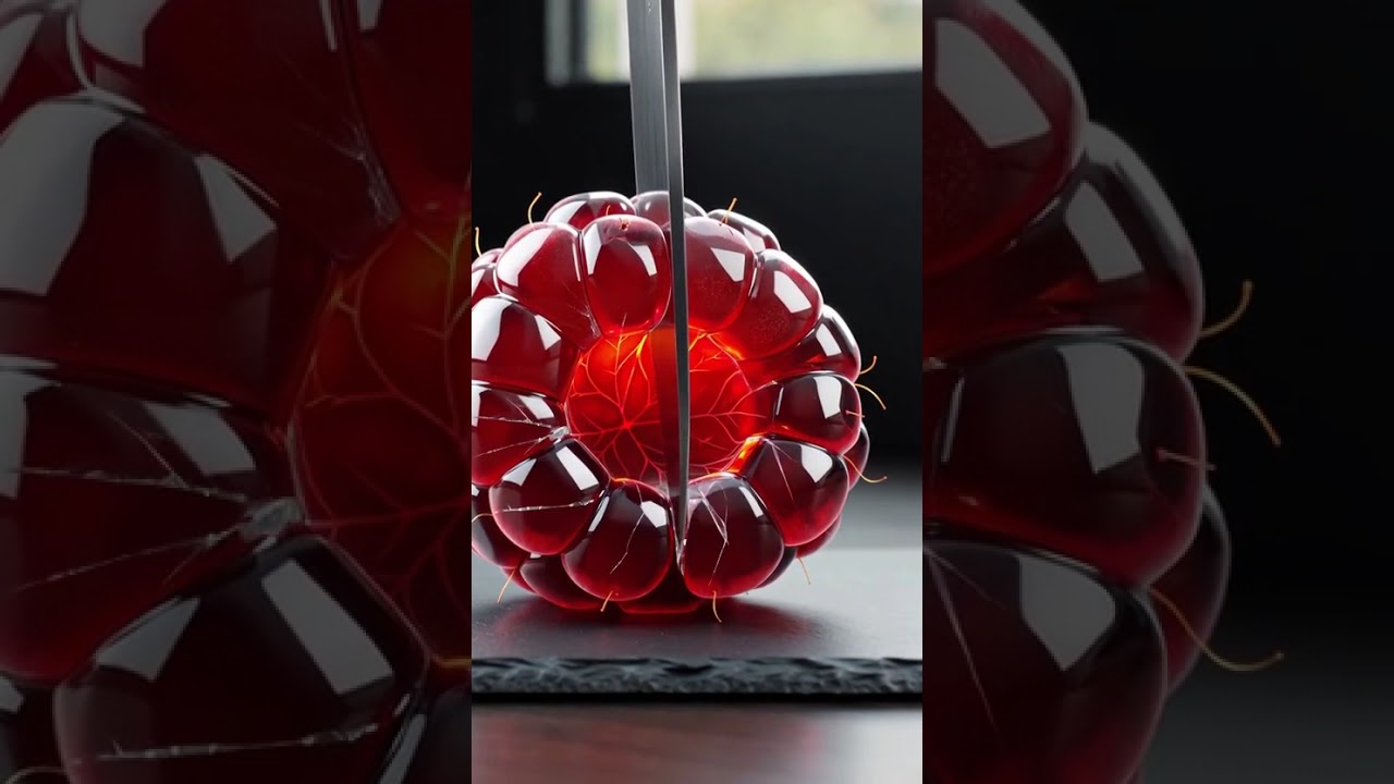 Glass Raspberry 🍓 | Ruby Crack ASMR 