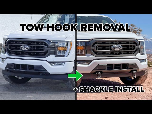 How to remove 2021+ F150 tow hooks (& install shackles) 