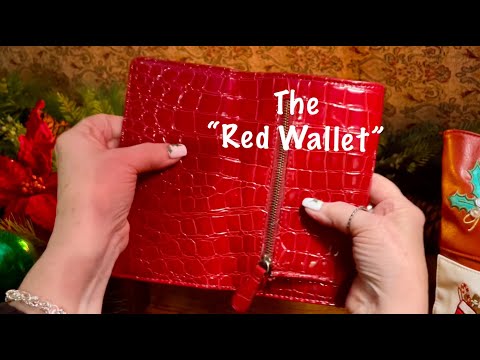 "The Red Wallet!" (Whispered version w/polite gum chewing) Vinyl tap & scratch~ life chat~ ASMR